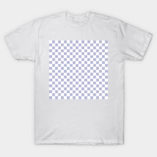 Wonky Checkerboard, White and Lavender T-Shirt